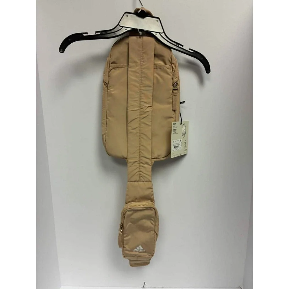 Adidas Essentials 2 Sling Crossbody Bag Backpack Magic Beige Off White Gilver